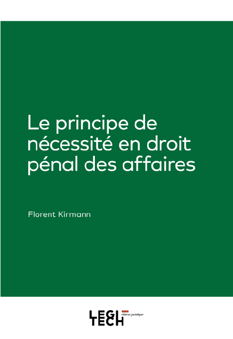 Le principe de nécessité en droit pénal des affaires
