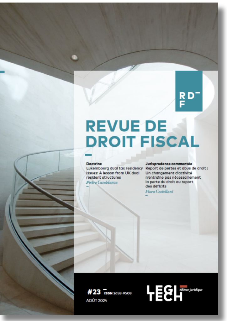 Abonnement Revue de Droit Fiscal - RDF