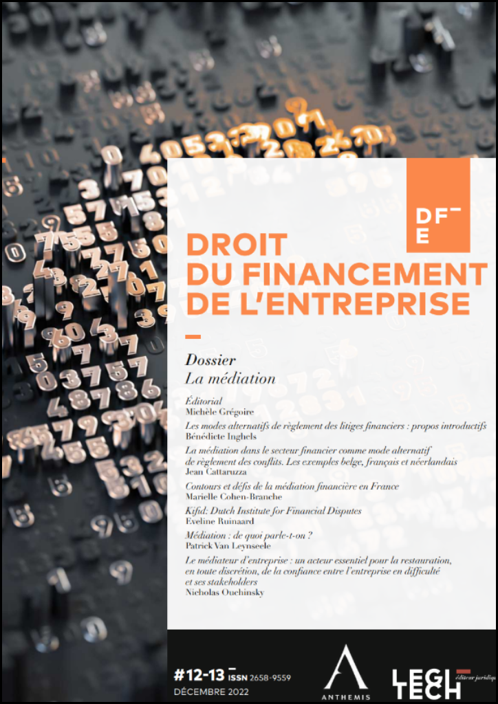 Abonnement Revue Droit du Financement de l'entreprise - DFE