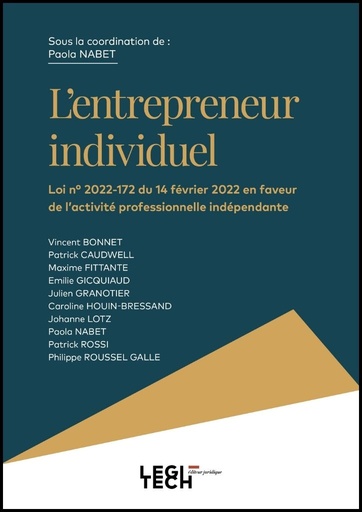 L'entrepreneur individuel