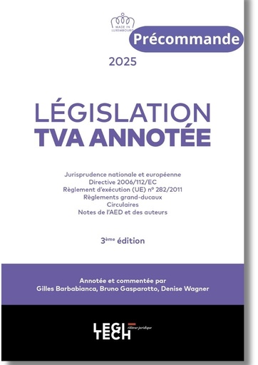 [LEGTVA24] Législation TVA annotée - 3ème édition