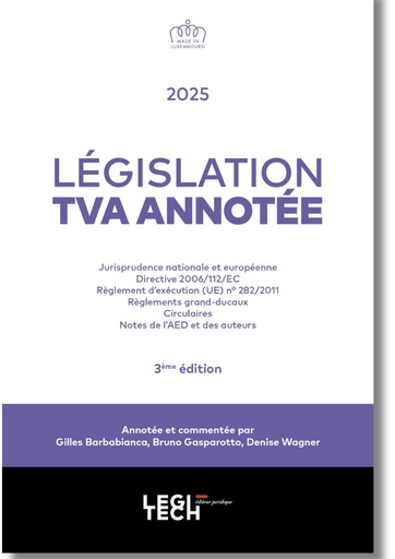 [LEGTVA24] Législation TVA annotée - 3ème édition