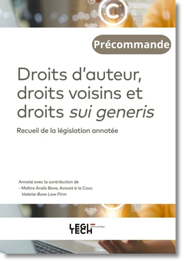 [DAVG] Droits d’auteur, droits voisins et droits sui generis