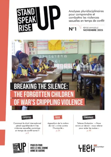 [SSRU] Stand Speak Rise Up - Analyses pluridisciplinaires pour comprendre et combattre les violences sexuelles en temps de conflit