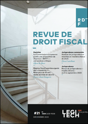 Revue de droit fiscal - RDF - Abonnement